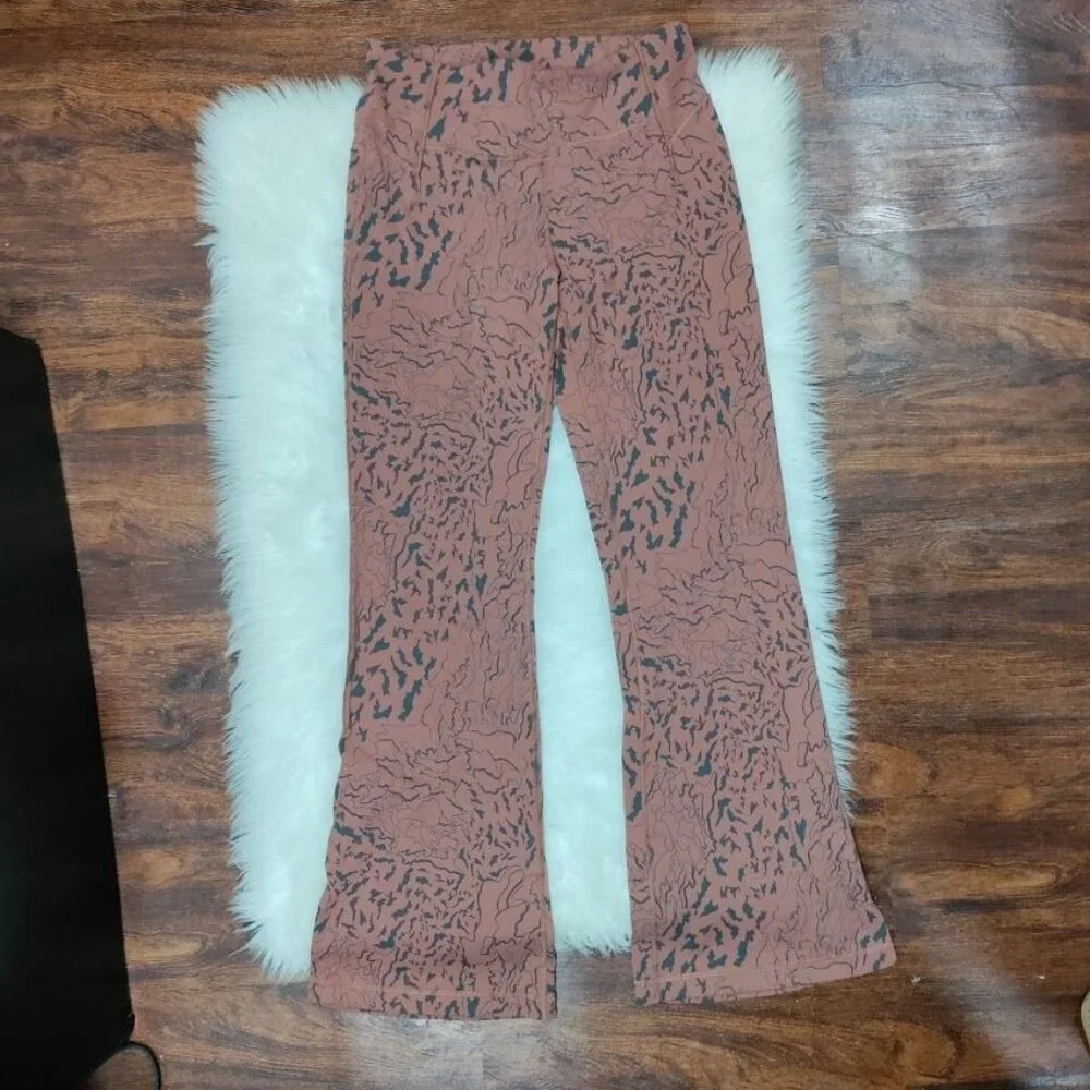 Lululemon Align Flared Bark Camo Pant Stretchy Comfy Workout Leggings - Picture 4 of 12
